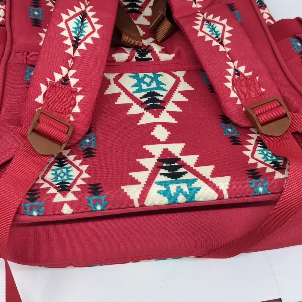 Wrangler Aztec Southwestern Print Zip Up Diaper Bag Backpack Travel Bag